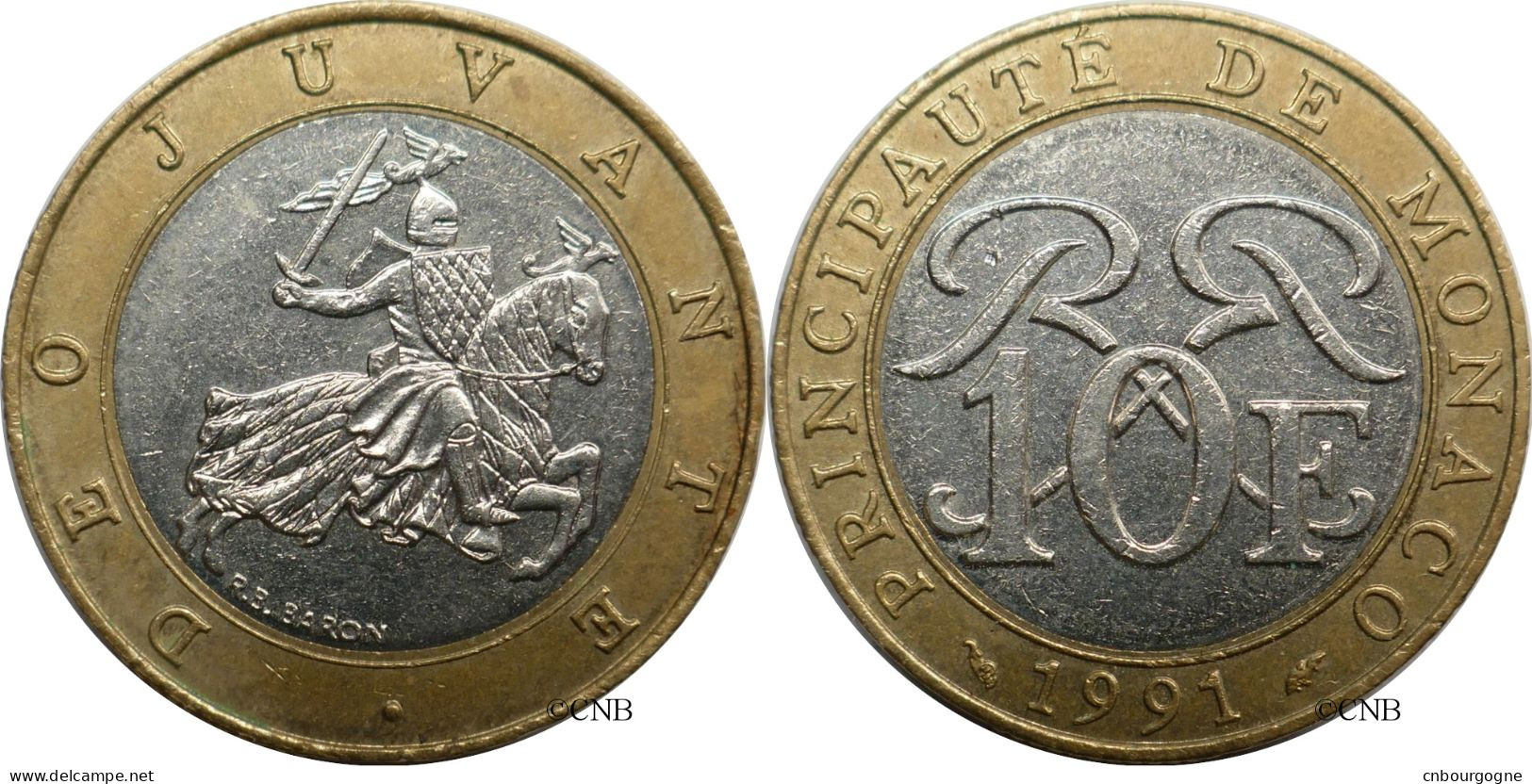Monaco - Principauté - Rainier III - 10 Francs 1991 - TTB/XF45 - Mon6661 - 1960-2001 New Francs