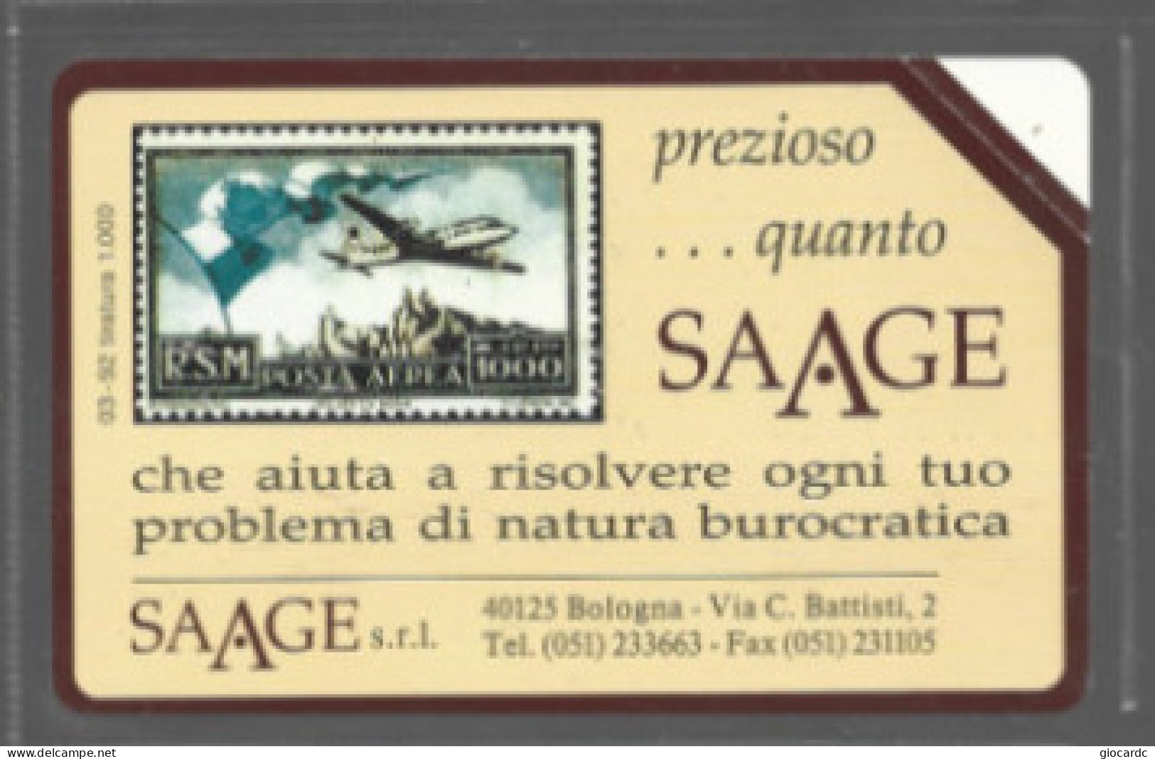 TELECOM ITALIA  (PERIODO SIP)  OMAGGIO PRIVATE -  C. & C. 3164 - SAAGE: SAN MARINO  - NUOVE ** - Private - Tribute