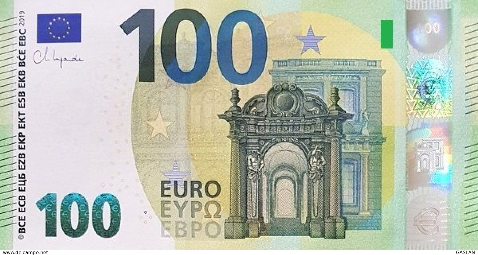 GERMANY 100 WA W001 A1 W002 A1 W003 A1 W004 A1 UNC LAGARDE ONLY ONE - 100 Euro