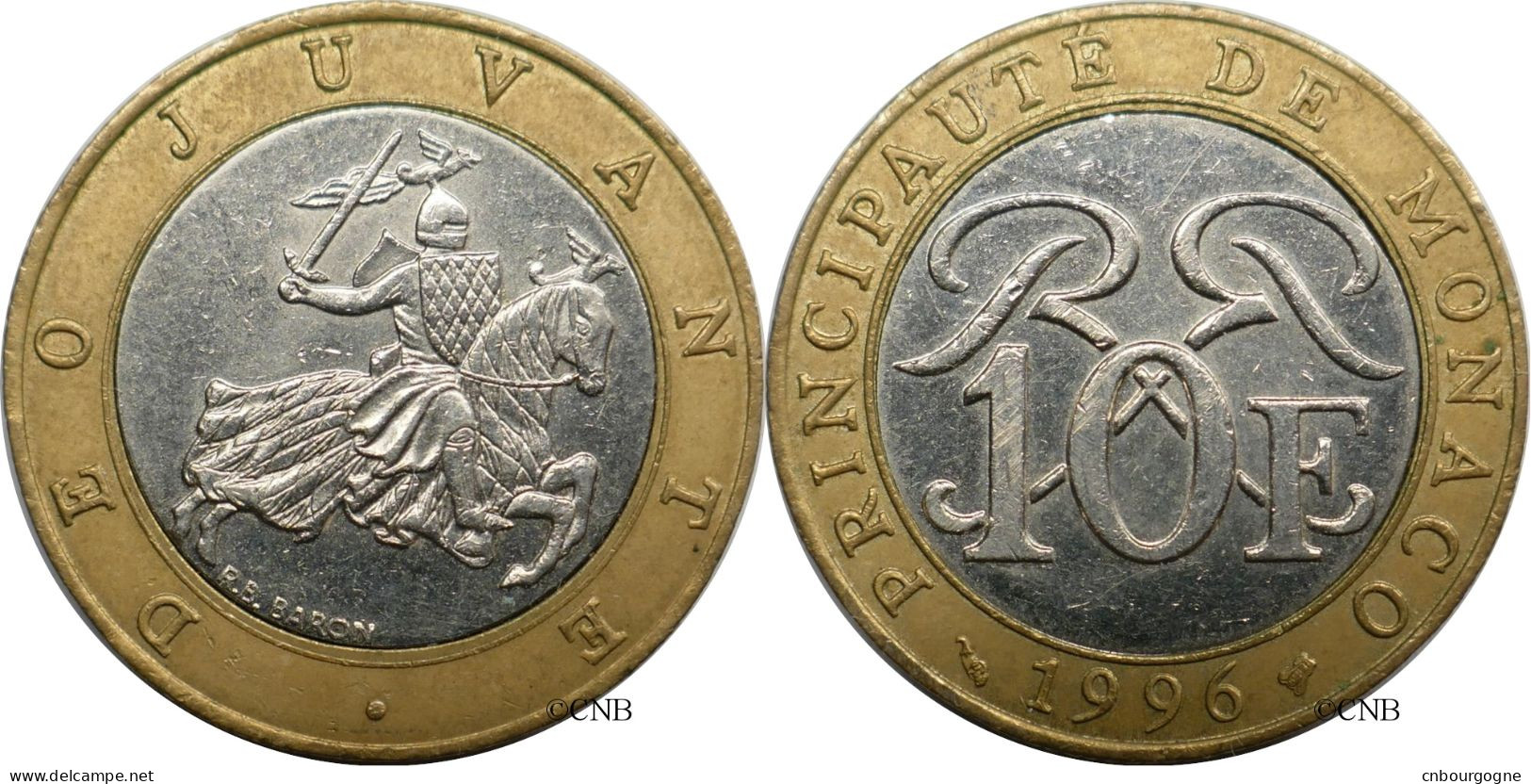 Monaco - Principauté - Rainier III - 10 Francs 1996 - TTB/XF45 - Mon6665 - 1960-2001 New Francs