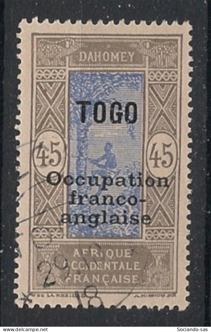 TOGO - 1916 - N°YT. 95 - Cocotier 45c Gris Et Outremer - Oblitéré / Used - Used Stamps