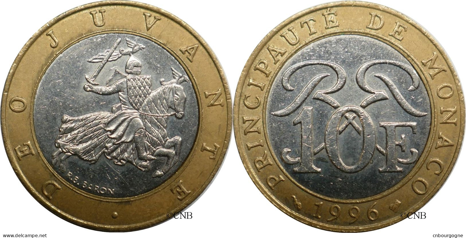 Monaco - Principauté - Rainier III - 10 Francs 1996 - TTB/XF45 - Mon6666 - 1960-2001 New Francs
