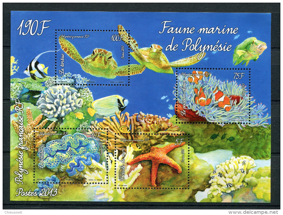 Polynésie ** - Bloc 39 -  Faune  Marine - Unused Stamps