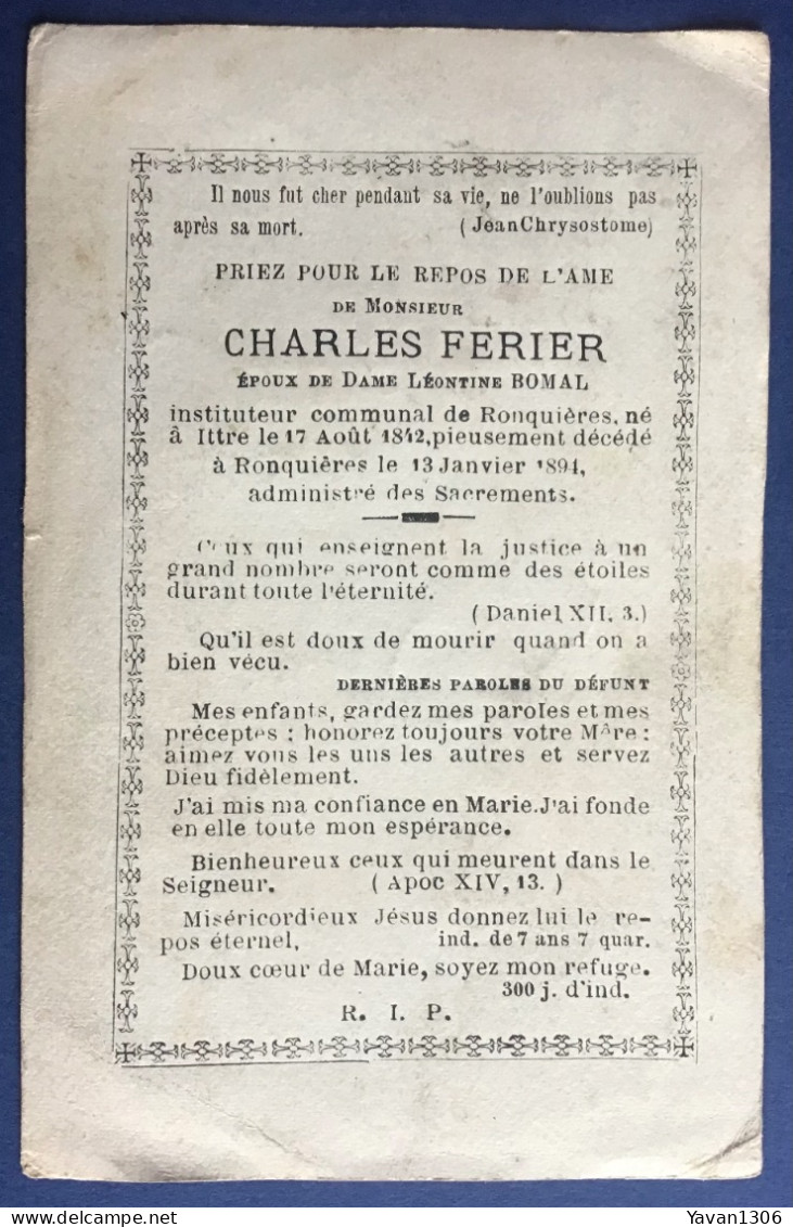 Ronquieres  Charles Ferrier 1842-1894 - Devotion Images