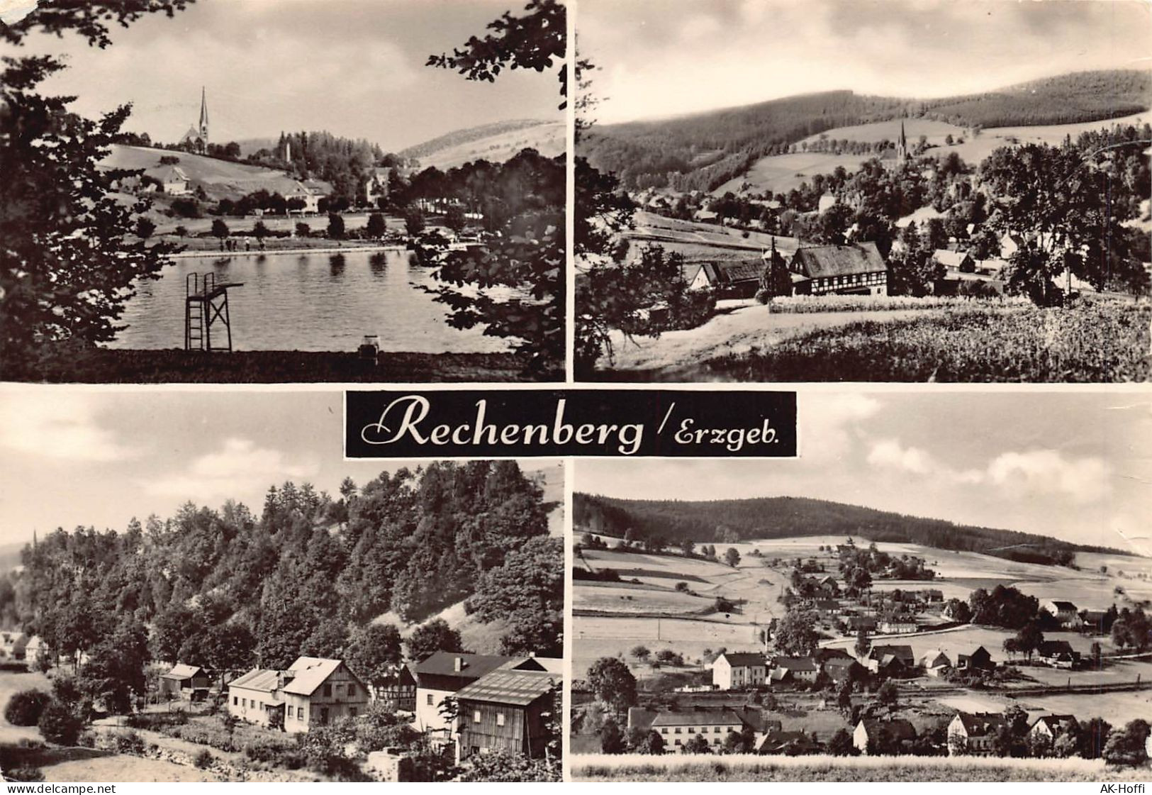 Rechenberg / Erzgebirge - Freibad Und 3 Ortsansichten - Rechenberg-Bienenmühle