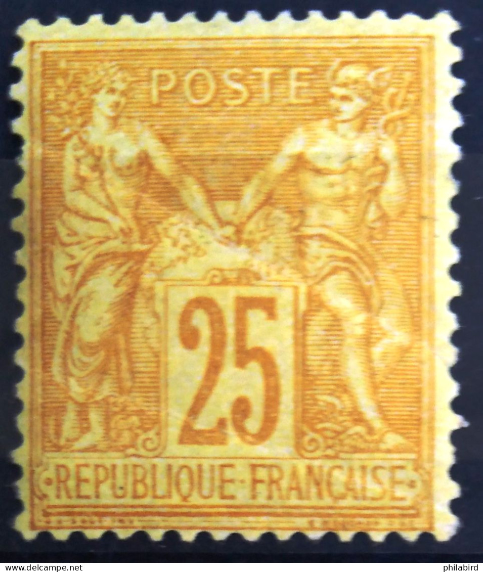 FRANCE                             N° 92       Signé                        NEUF**        (2 Plis) - 1876-1898 Sage (Type II)