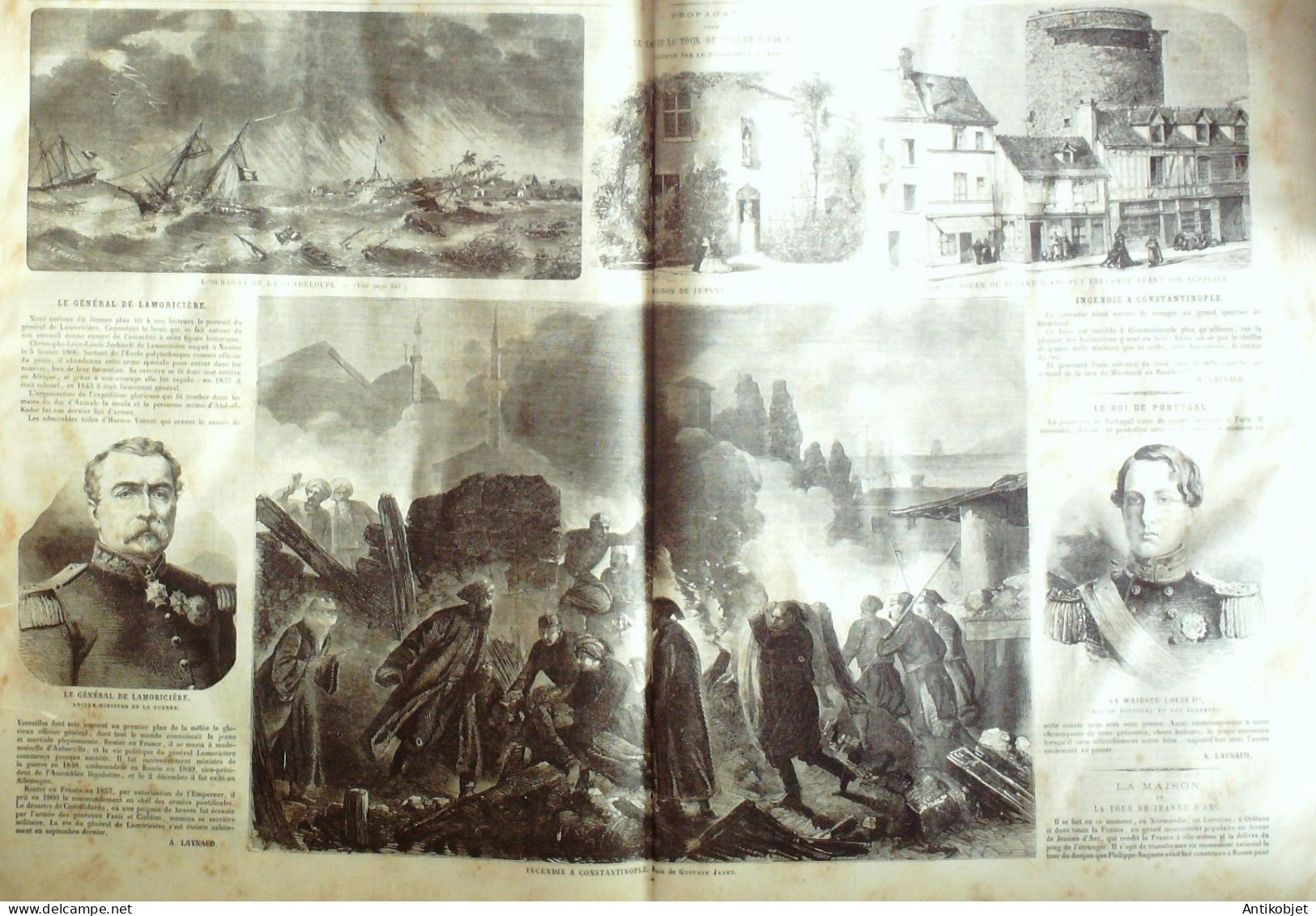 Le Journal Illustré 1865 N°90 Pont-à-Mousson (54) Biarritz (64) Domremy (88) Constantinople Portugal Ecosse - 1850 - 1899