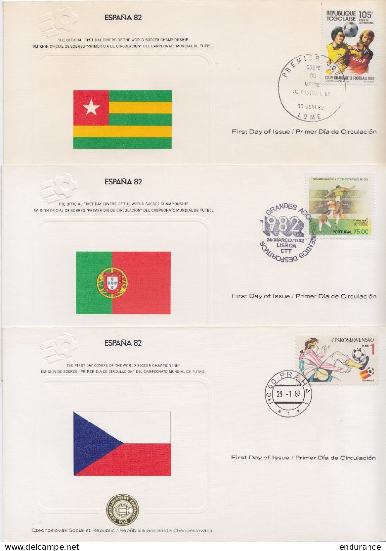 Coupe Du Monde De Football España 1982 - Collection De 27 FDC Pays Divers - 1982 – Espagne