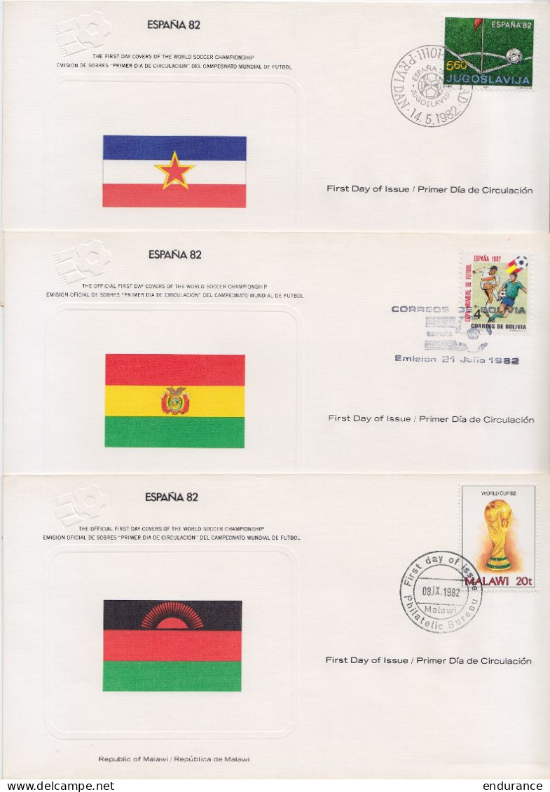Coupe Du Monde De Football España 1982 - Collection De 27 FDC Pays Divers - 1982 – Espagne