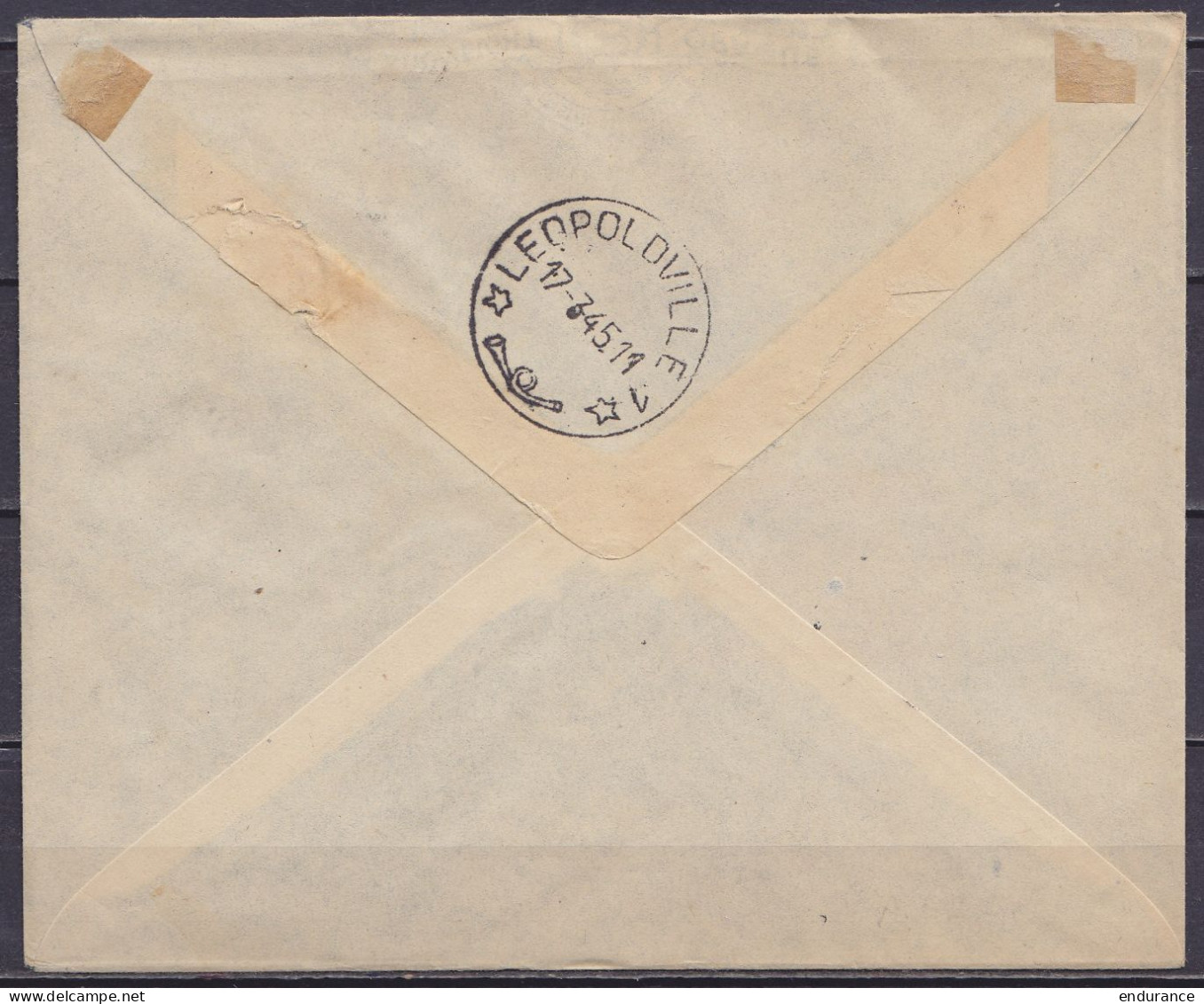 Congo Belge - Env. Affr. N°270/73 (surcharge Croix-Rouge) Càd LEOPOLDVILLE /17-3-1945 Pour E/V - Briefe U. Dokumente