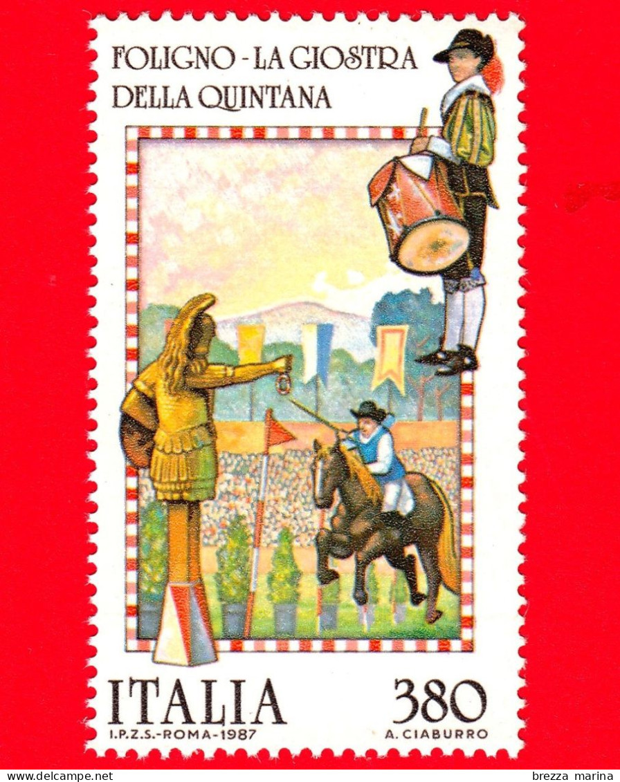Nuovo - MNH - ITALIA - 1987 - Folclore - Giostra Della Quintana, A Foligno - 380 L. - 1981-90: Neufs