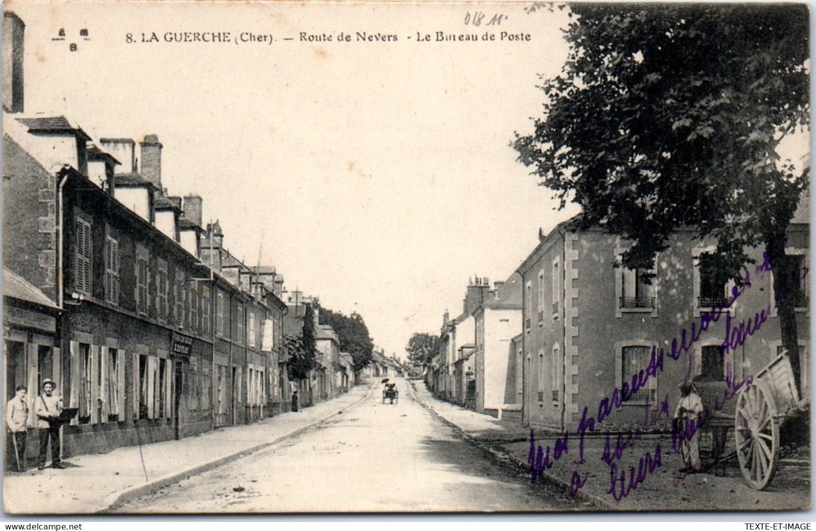 18 LA GUERCHE - Route De Nevers, Le Bureau De Poste. - La Guerche Sur L'Aubois