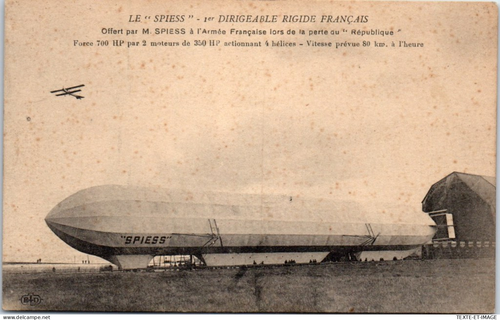 AVIATION - Le SPIESS Dirigeable Rigide Francais  - Other & Unclassified