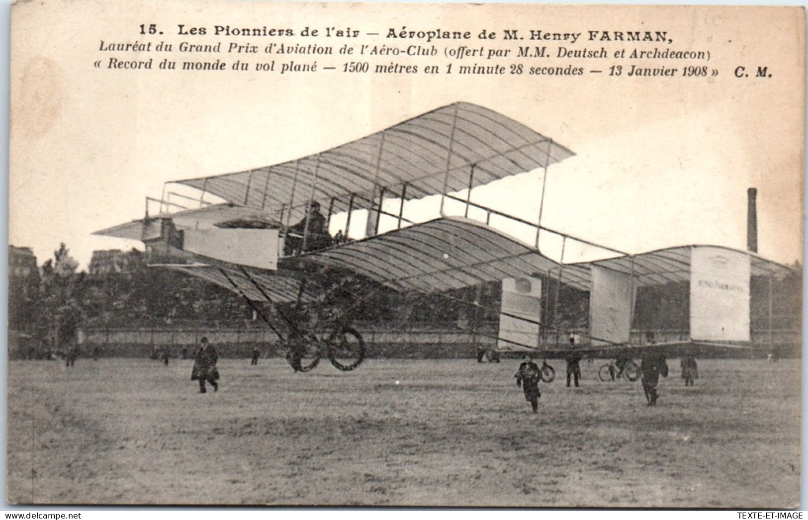 AVIATION - L'aeroplane De M Henri FARMAN  - Autres & Non Classés