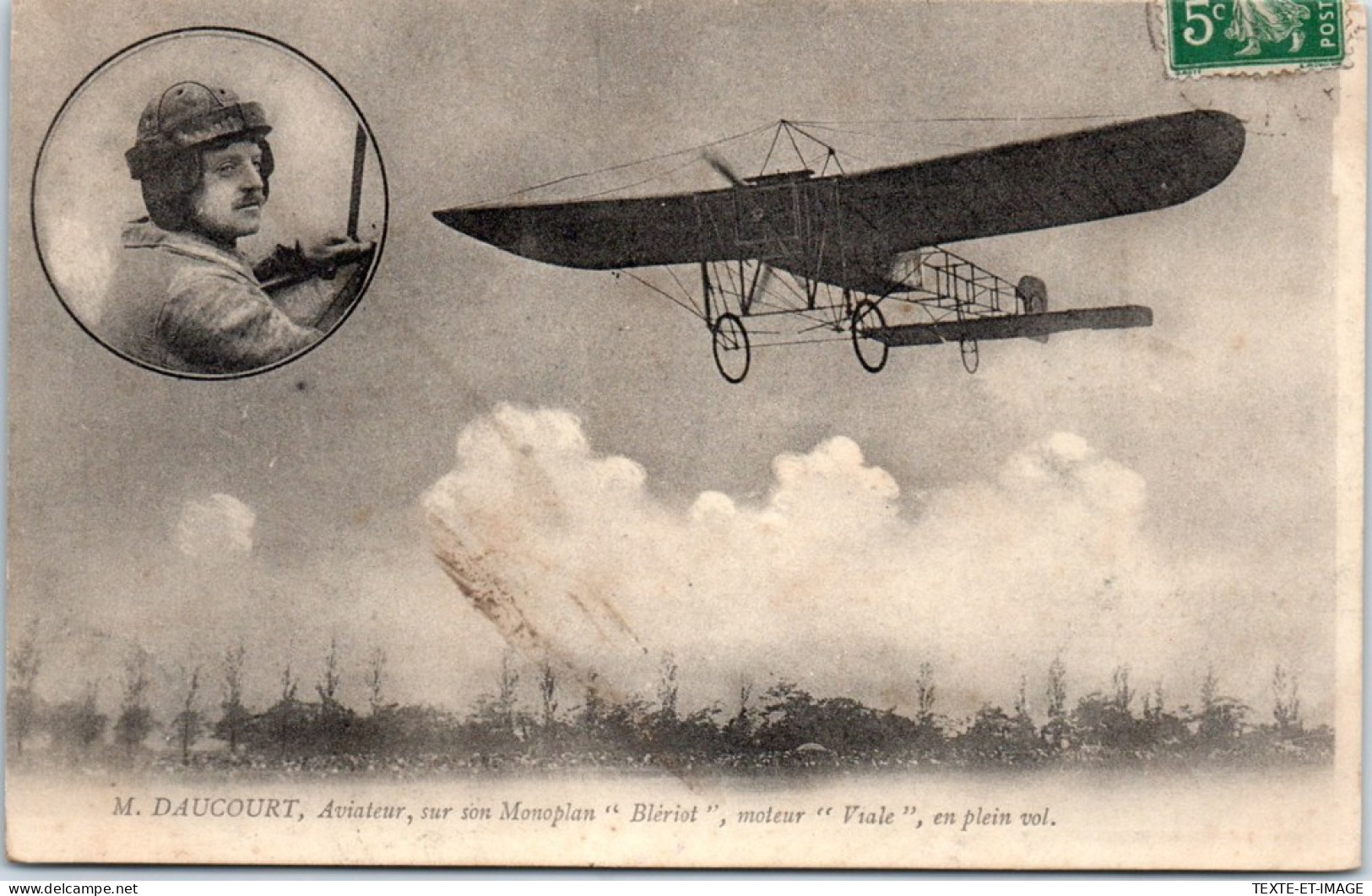 AVIATION - DAUCOURT Sur Son Monoplan BLERIOT  - Other & Unclassified