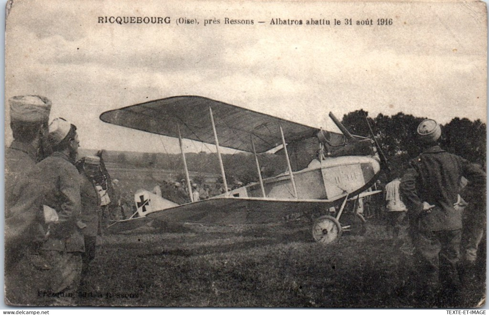 AVIATION - Albatros Abattu A Ricquebourg - Other & Unclassified