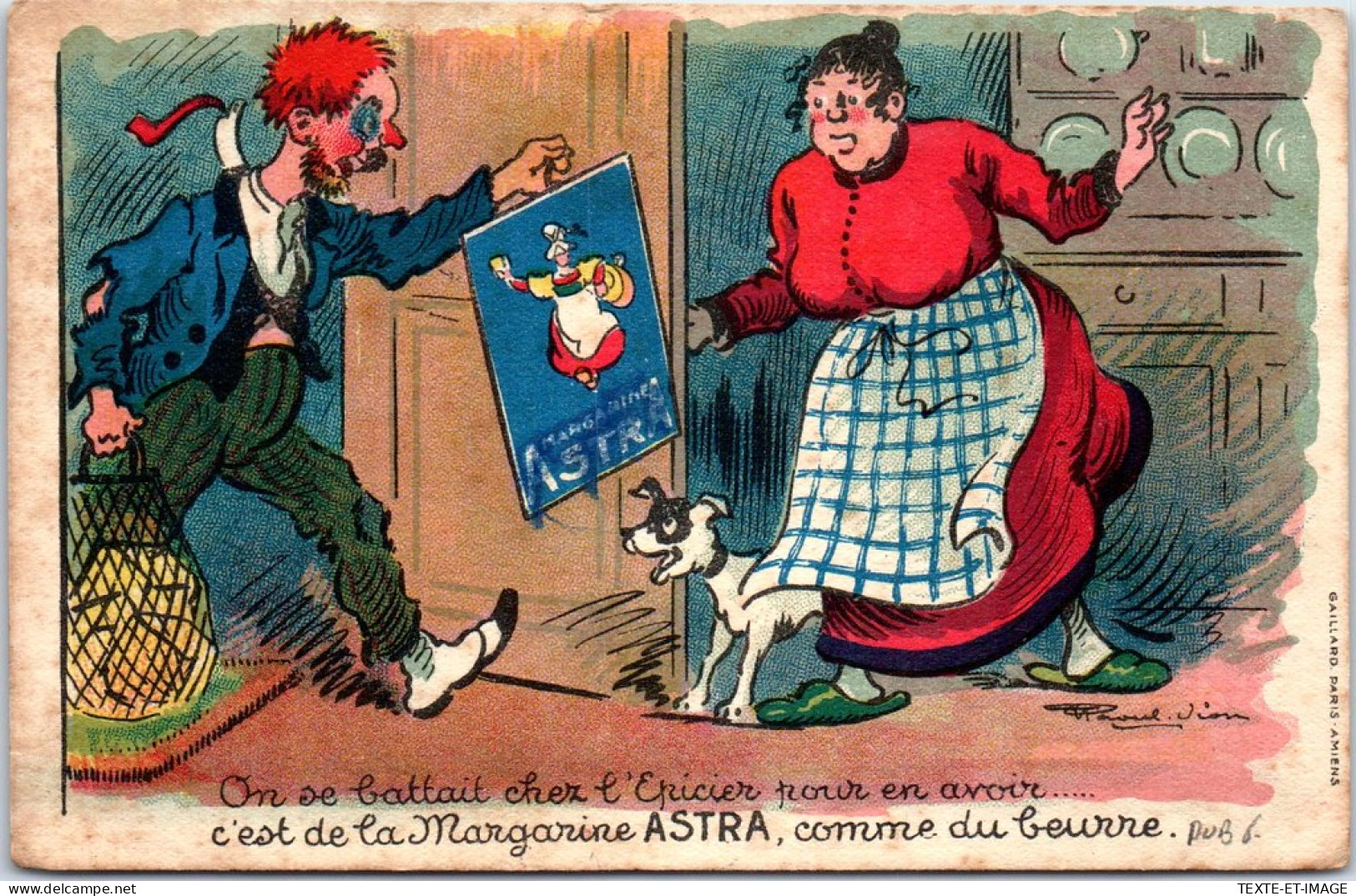 PUBLICITE - Carte Humoristique Margarine ASTRA - Werbepostkarten