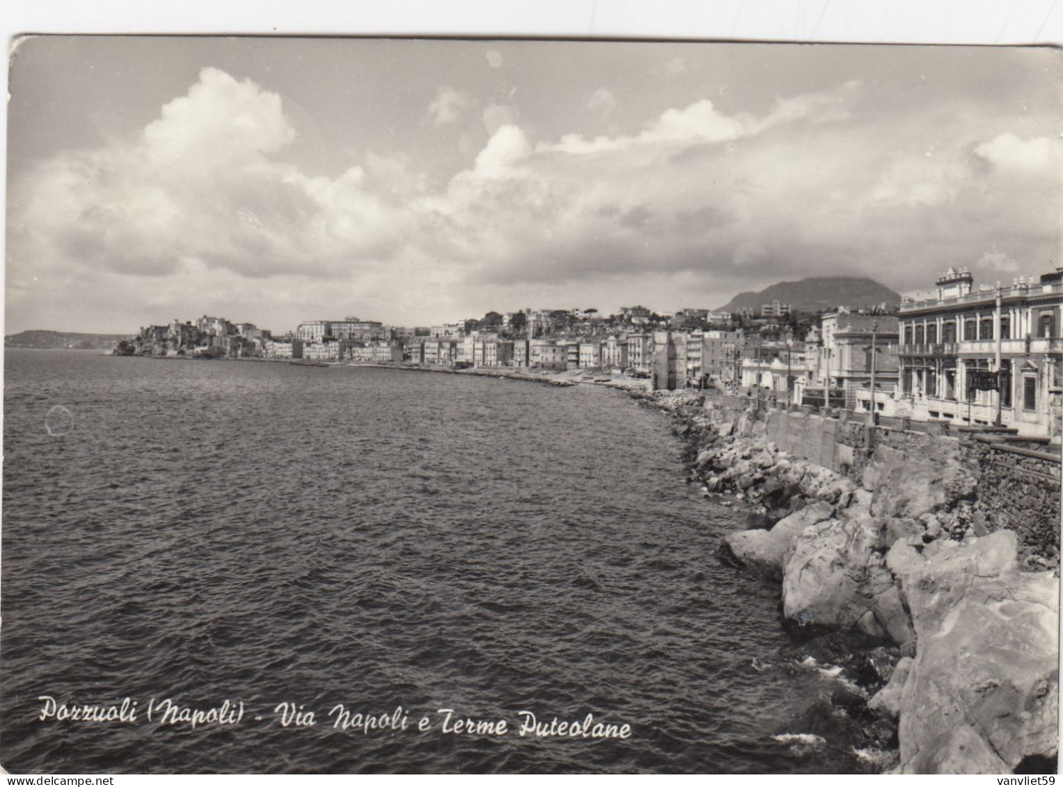 POZZUOLI-NAPOLI-VIA NAPOLI E TERME PUTEOLANE CARTOLINA VERA FOTOGRAFIA VIAGGIATA IL 24-6-1964 - Pozzuoli