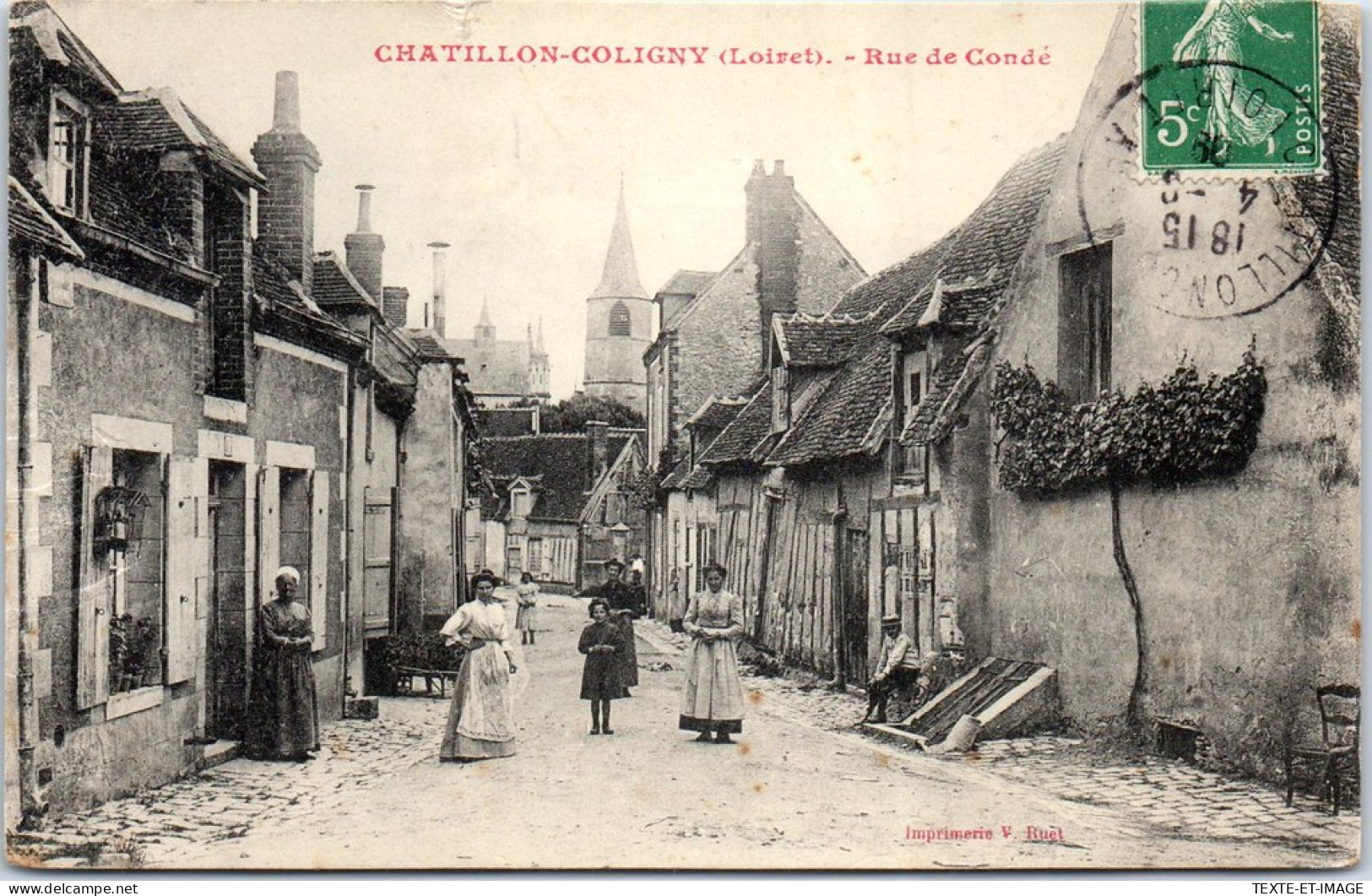 45 CHATILLON COLIGNY - La Rue De Conde.  - Chatillon Coligny