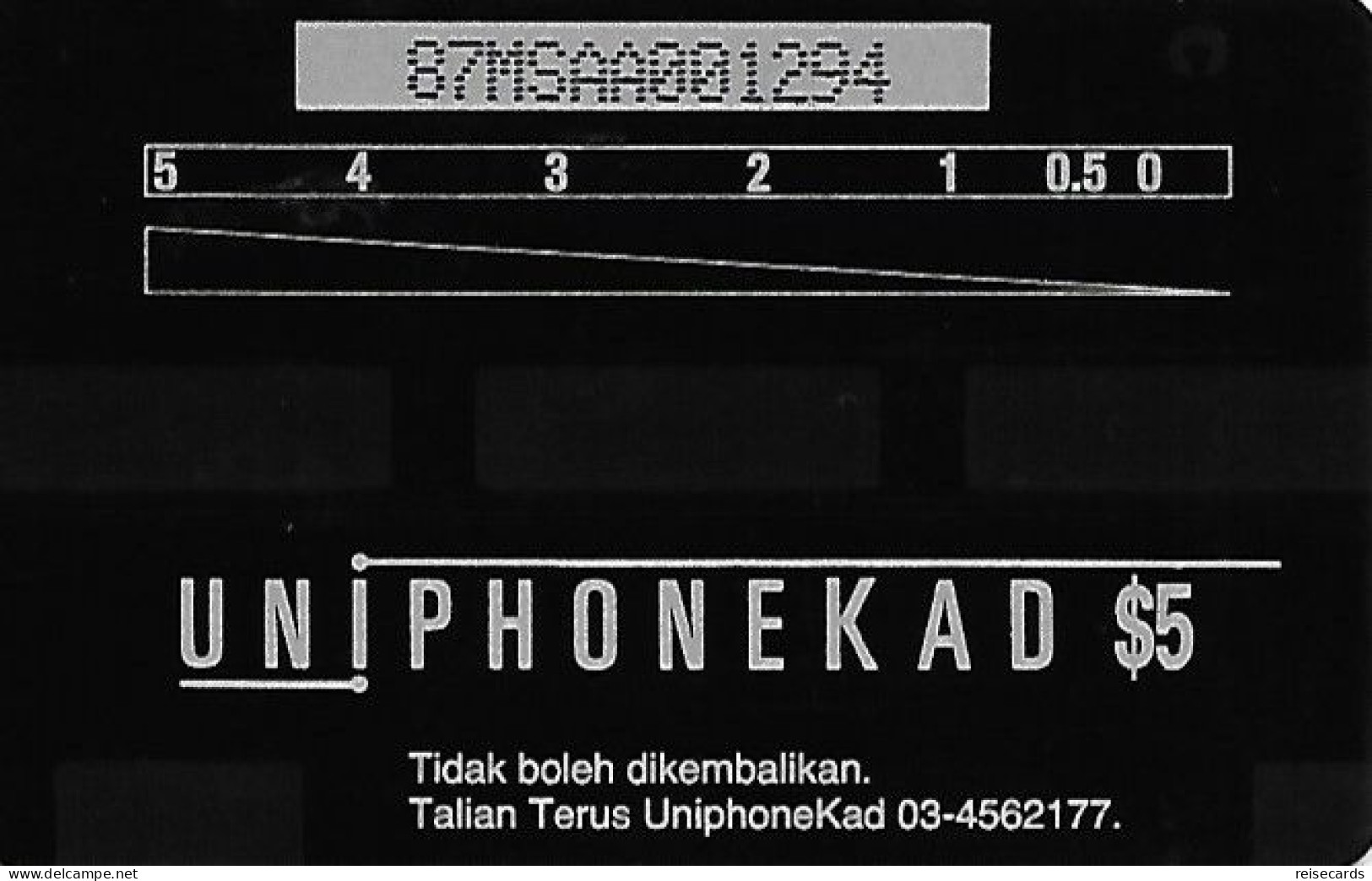Malaysia: Uniphonekad - International Phonecard Exhibition '94, Hong Kong - Maleisië