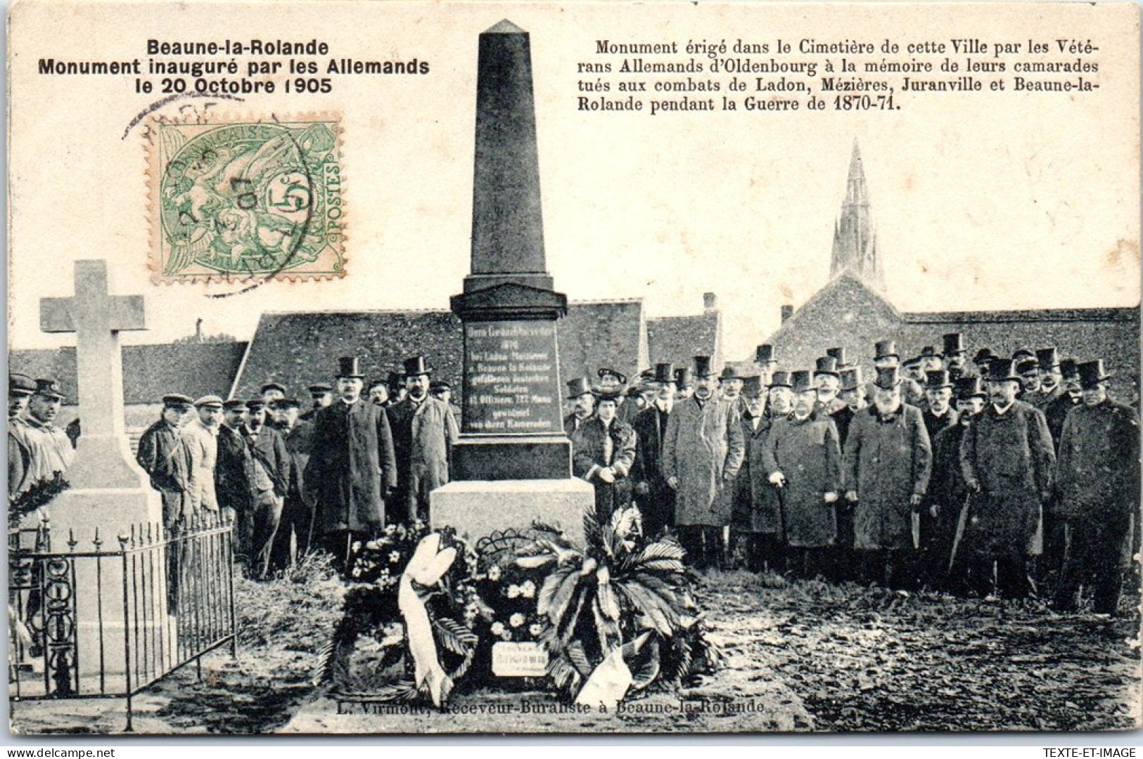 45 BEAUNE LA ROLANDE - Monument De 1870 - Beaune-la-Rolande