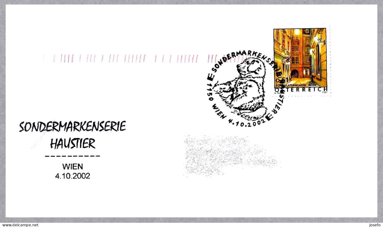 Sondermarkenserie HAUSTIER - PERRO - DOG. Wien 2002 - Cani