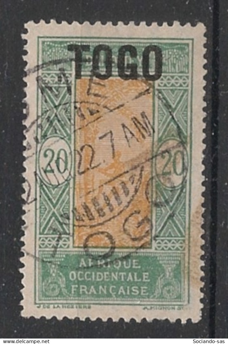 TOGO - 1921-22 - N°YT. 107 - Cocotier 20c Vert Et Orange - Oblitéré / Used - Gebruikt