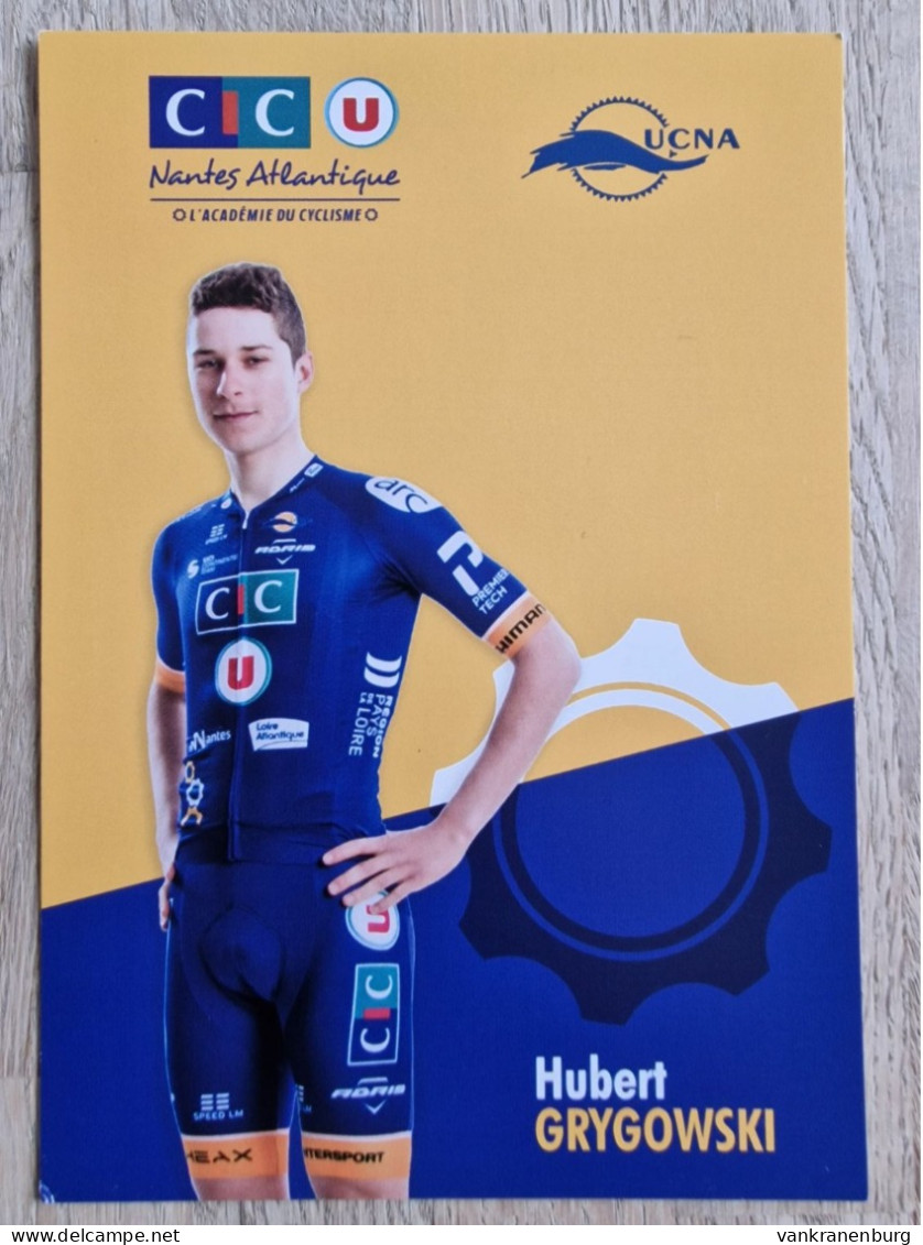 Card Hubert Grygowski - Team CIC U-Nantes Atlantique - 2023 - Cycling - Cyclisme - Ciclismo - Wielrennen - Radsport