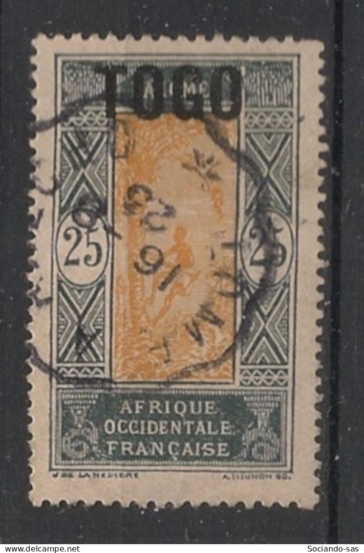 TOGO - 1921-22 - N°YT. 108 - Cocotier 25c Ardoise Et Orange - Oblitéré / Used - Oblitérés
