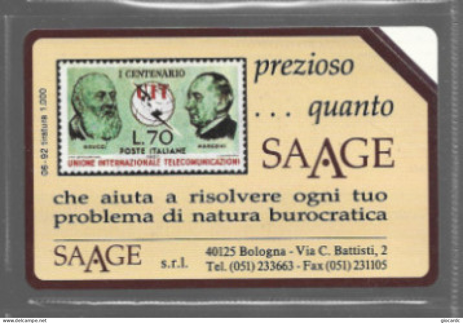 TELECOM ITALIA  (PERIODO SIP)  OMAGGIO PRIVATE -  C. & C. 3167 - SAAGE: U.I.T. - NUOVE ** - Privé - Hulde