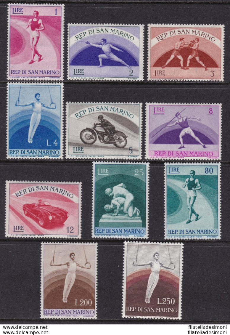 1954-55 SAN MARINO, N° 409/418 + A Serie Di 11 Valori MNH/** - Ungebraucht