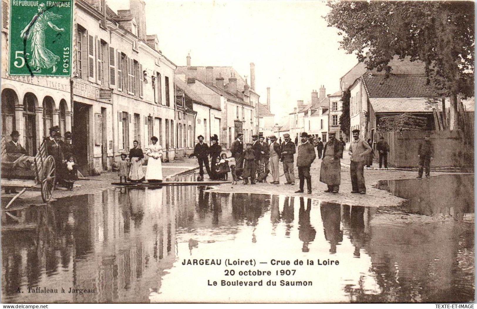 45 JARGEAU - Crue De La Loire, Bld Du Saumon  - Jargeau
