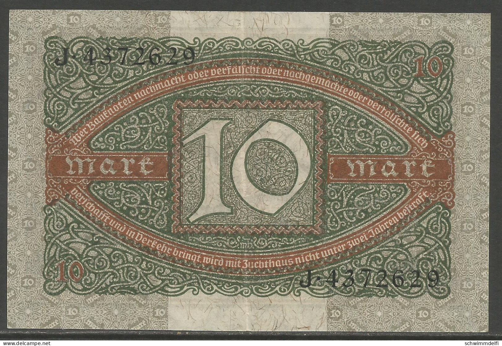 DEUTSCHLAND - GERMANY - ALEMANIA - 10 MARK 1920 - EBC - SEHR SCHON - VERY FINE - 10 Mark