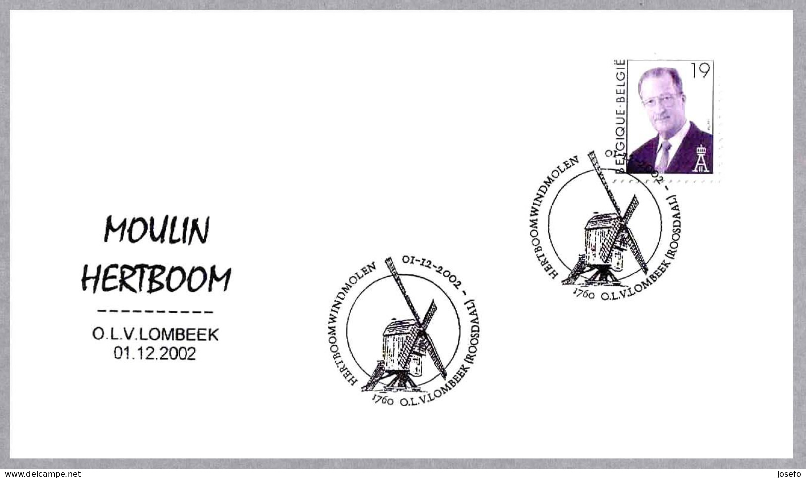MOLINO HERTBOMM - WIDMILL - WINDMOLEN. Lombeek 2002 - Windmills