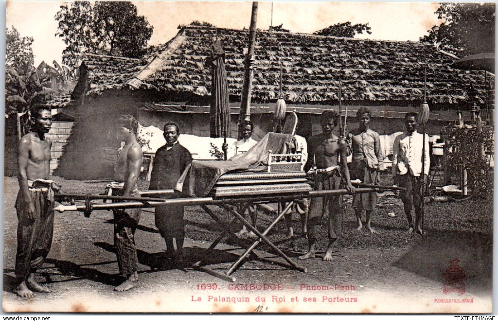 CAMBODGE - PHNOM PENH - Palanquin Du Roi & Ses Porteurs  - Cambodia