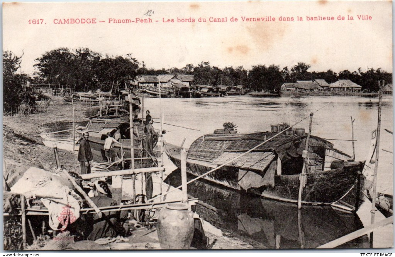 CAMBODGE - PHNOM PENH - Bords Du Canal De Verneville. - Kambodscha