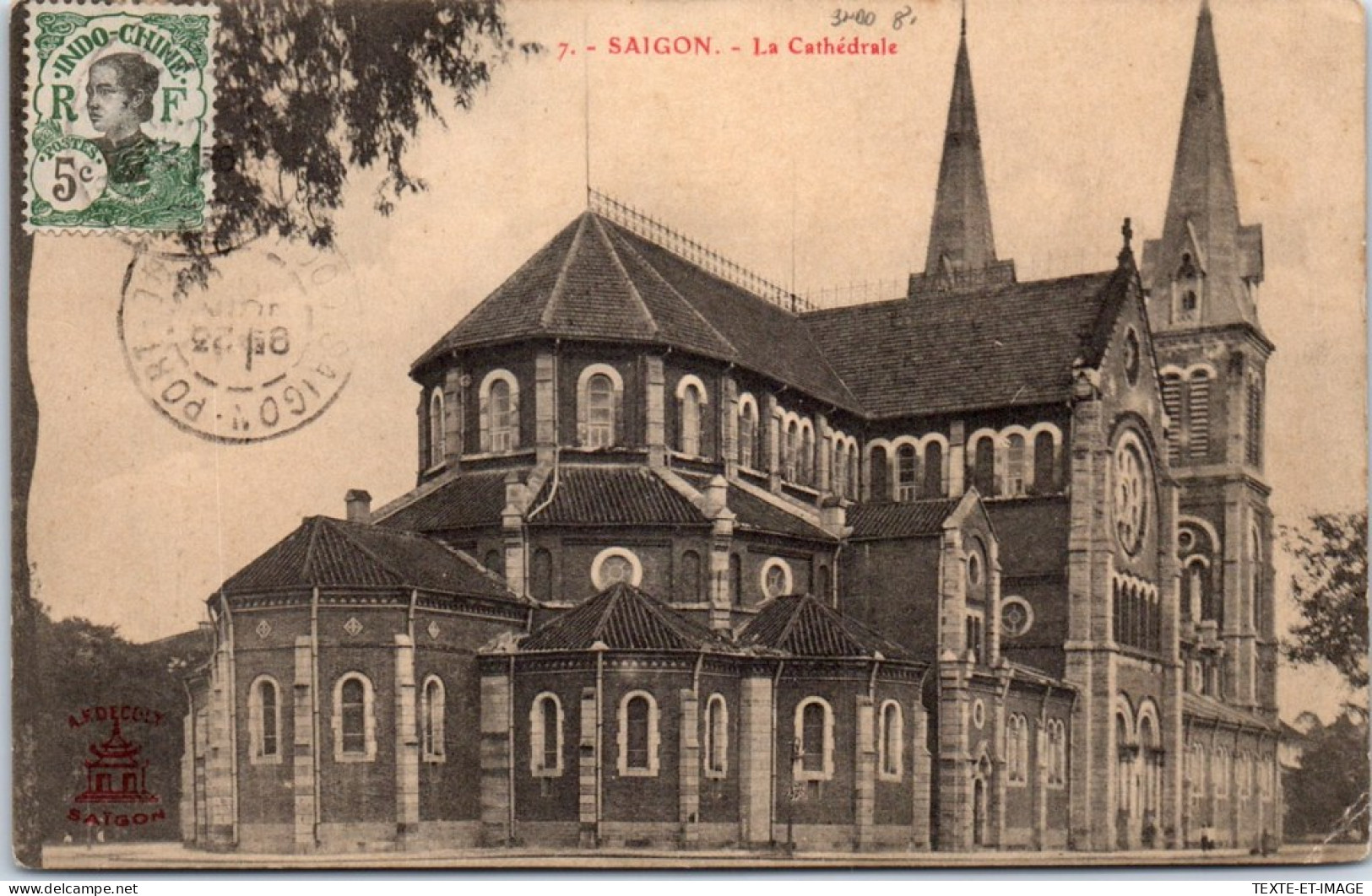 INDOCHINE - SAIGON - Vue Generale De La Cathedrale  - Vietnam