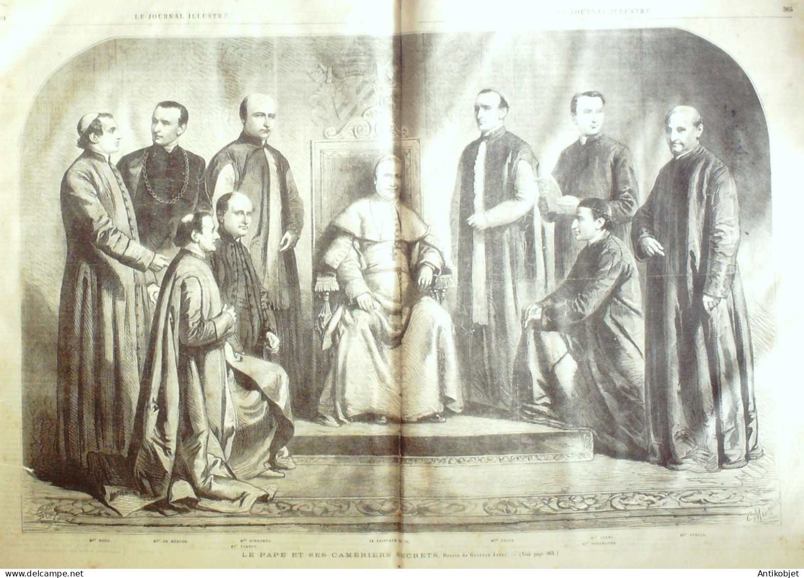 Le Journal Illustré 1865 N°92 Toulouse (31) île Héligoland Espagne Maréchal O'Donnell Pape & Camériers - 1850 - 1899