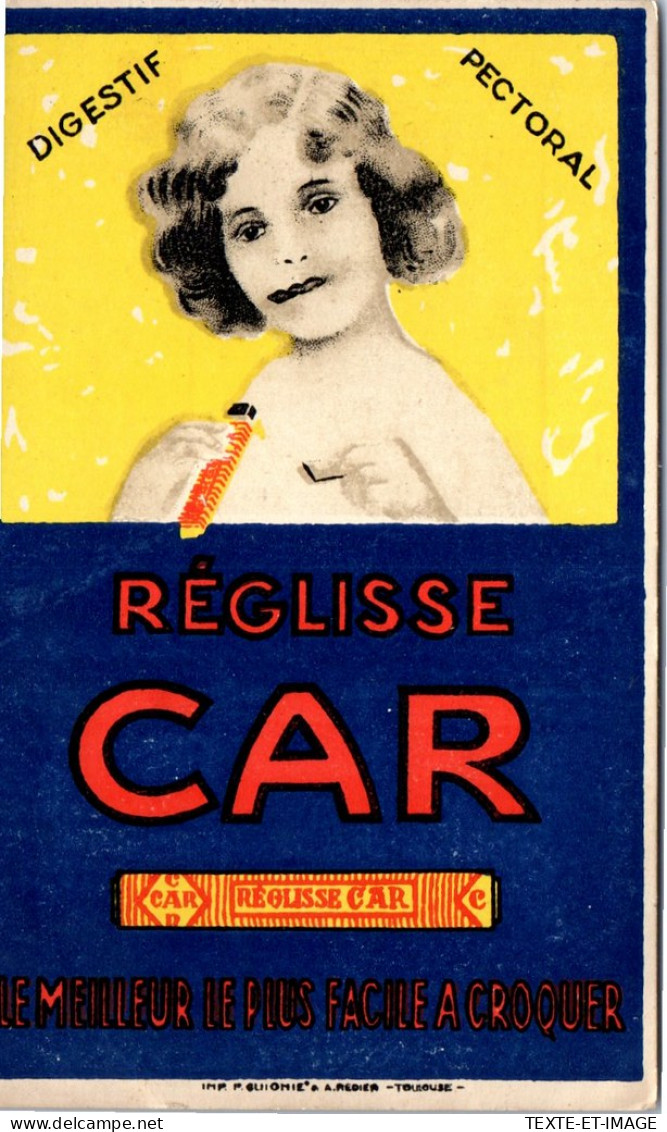 PUBLICITE - Le Reglisse CAR (Nimes GARD) Petite Fille  - Werbepostkarten