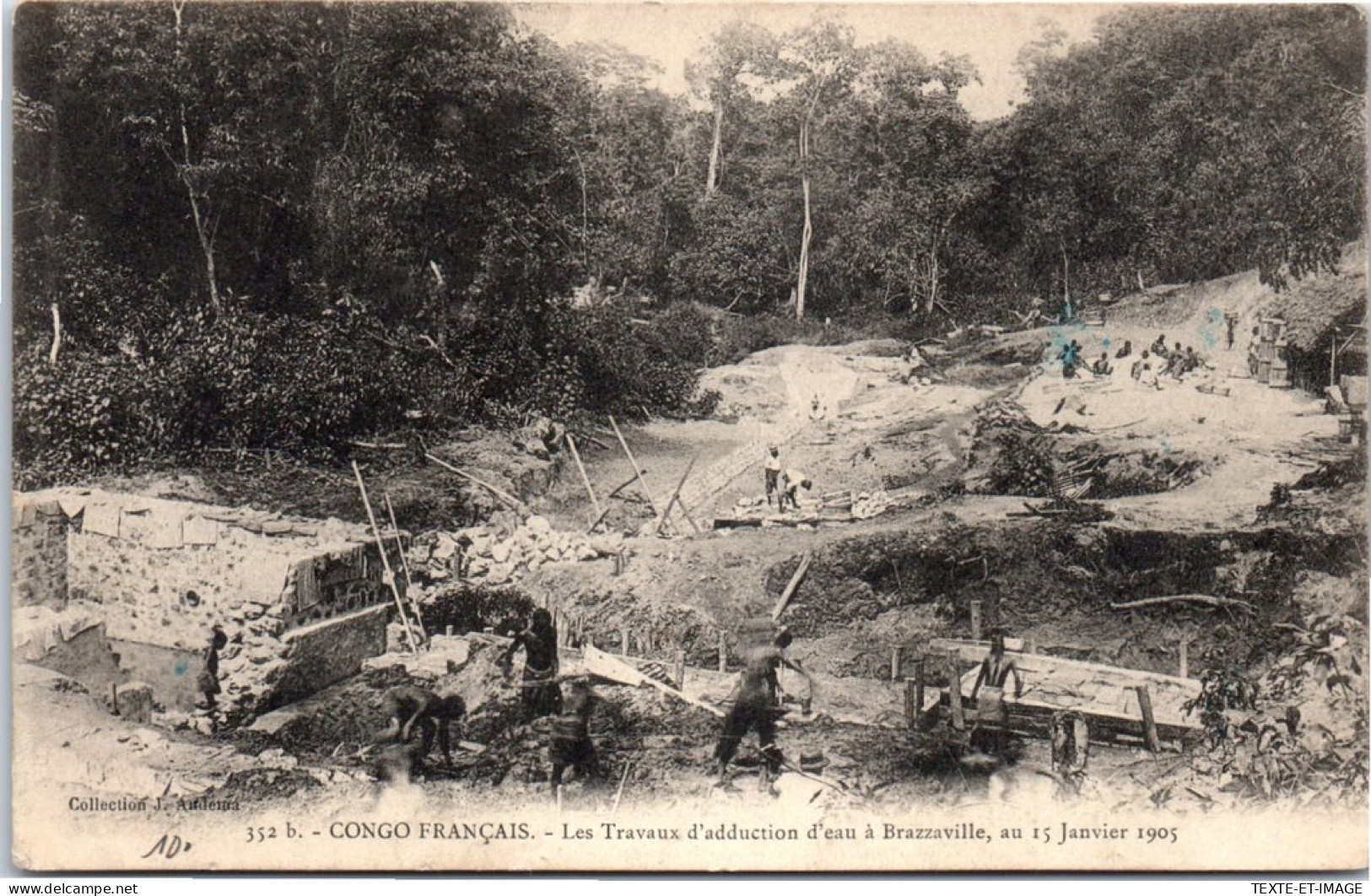 CONGO - Travaux D'adduction D'eau A Brazzaville 15 Janv 1905 - Congo Français