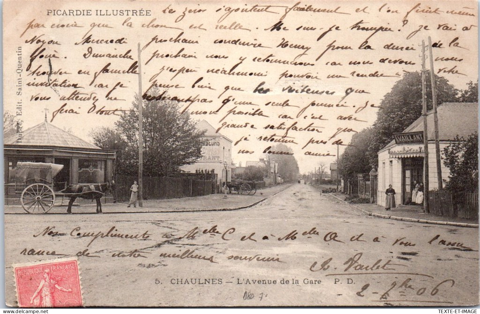 80 CHAULNES - L'avenue De La Gare. - Chaulnes