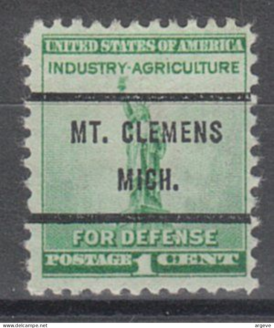 USA Precancel Vorausentwertungen Preo Bureau Michigan, Mount Clemens 899-71 - Vorausentwertungen