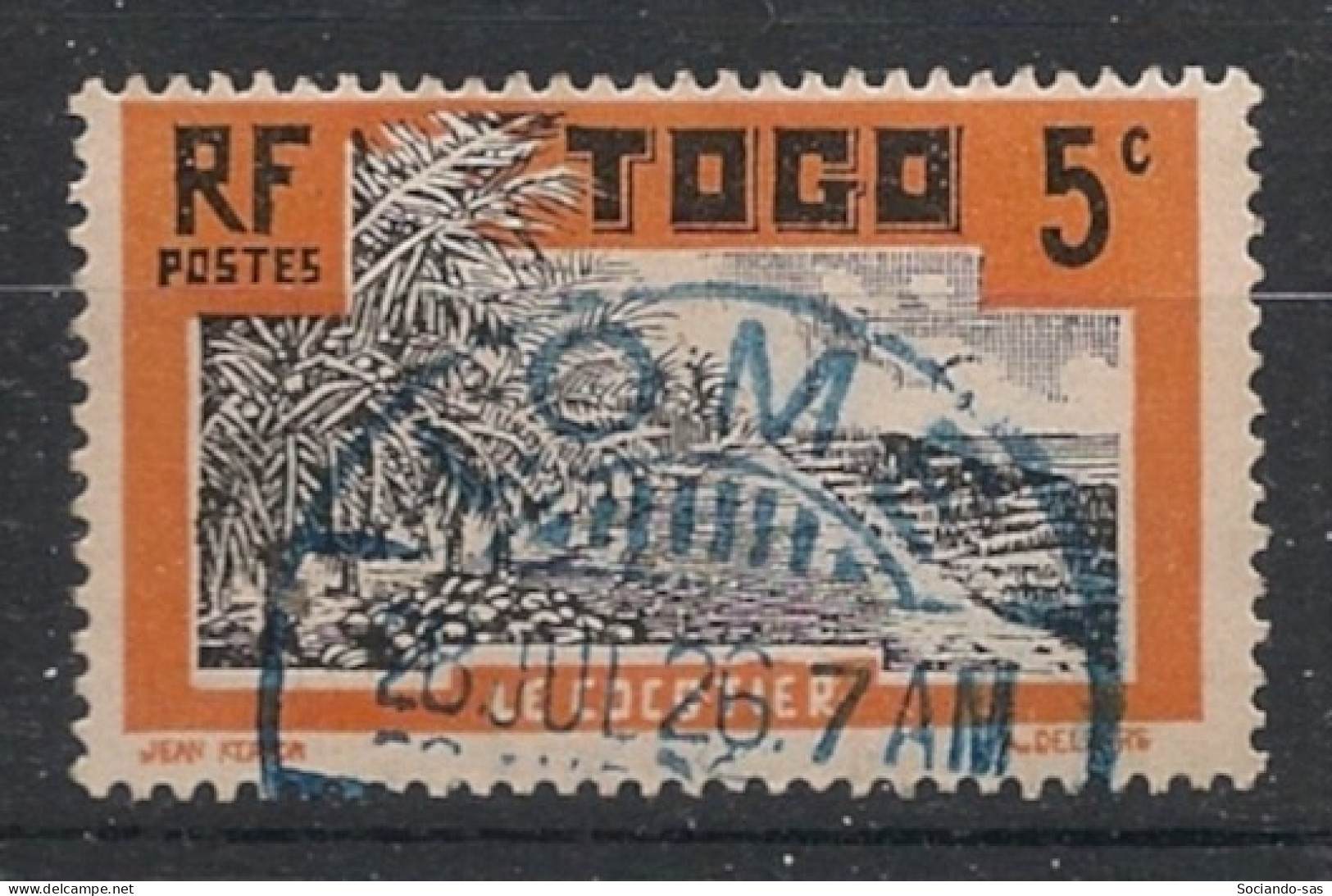 TOGO - 1924 - N°YT. 127 - Cocotier 5c Orange - Oblitéré / Used - Oblitérés