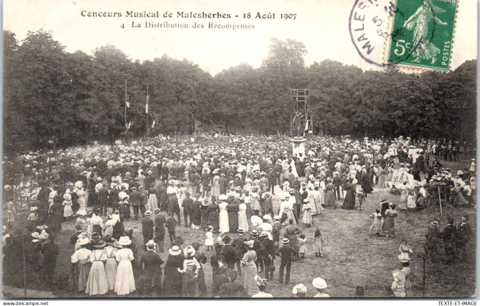 45 MALESHERBES - Concours Musical 1907, Les Recompenses  - Malesherbes