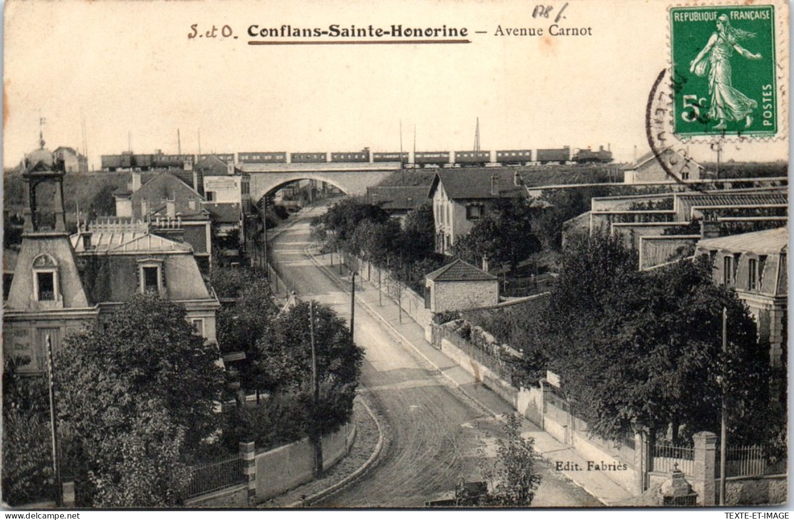 78 CONFLANS SAINTE HONORINE - L'avenue Carnot. - Conflans Saint Honorine