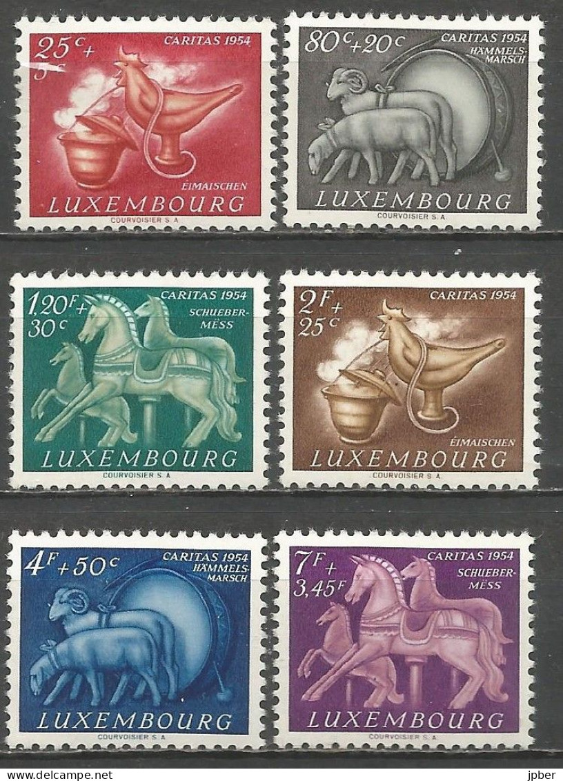 Luxembourg - MI N°525à530* - Traditions - Sifflet D'enfant, Encensoir, Mouton, Tambour, Chevaux De Manège - Unused Stamps