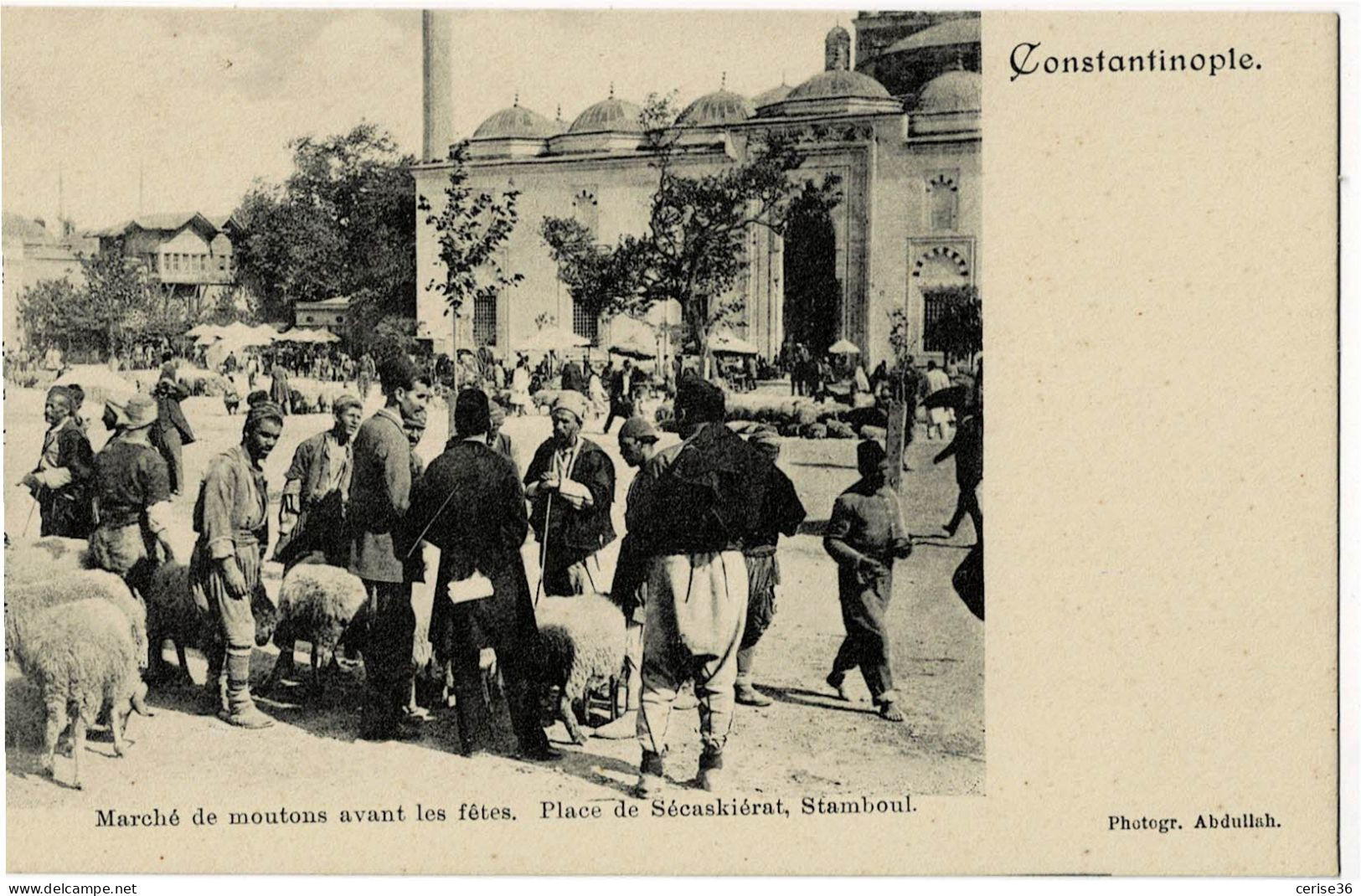 Constantinople Marché De Moutons Avant Les Fêtes - Place De Sécaskiérat Stamboul - Türkei