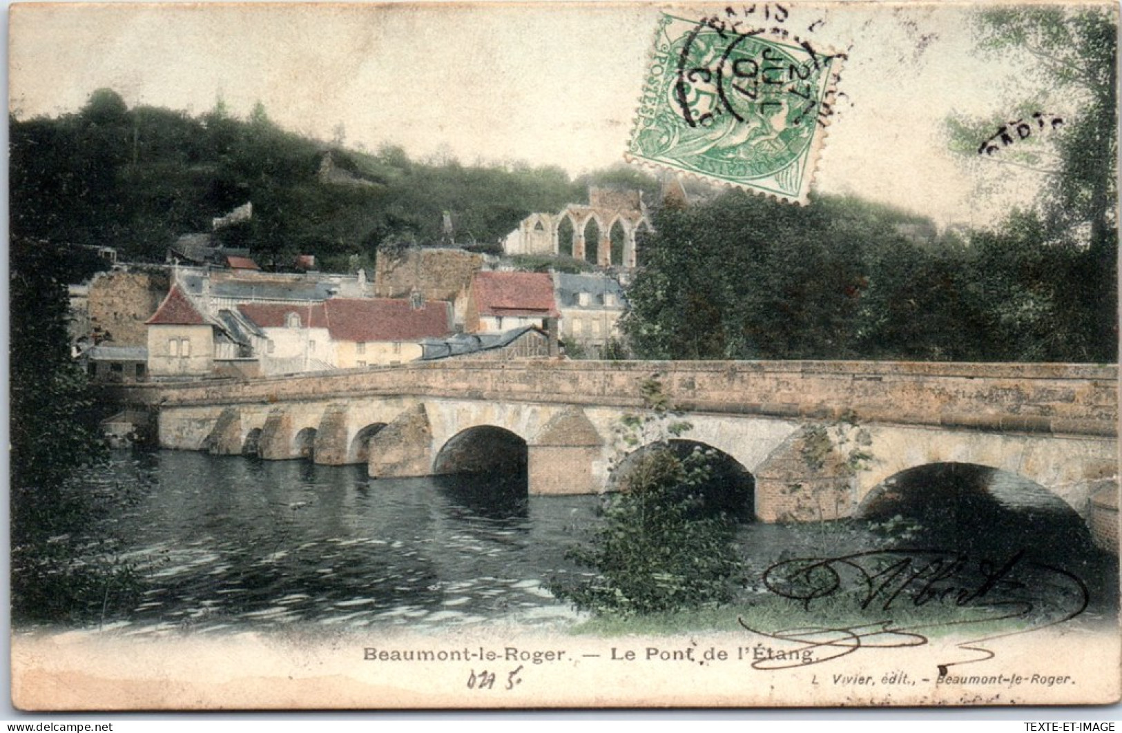 27 BEAUMONT LE ROGER - Le Pont De L'etang. - Beaumont-le-Roger