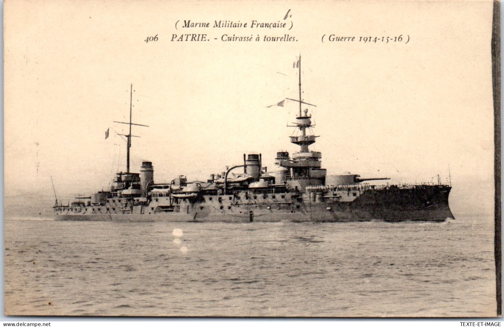 BATEAUX DE GUERRE - Le Cuirasse PATRIE  - Warships