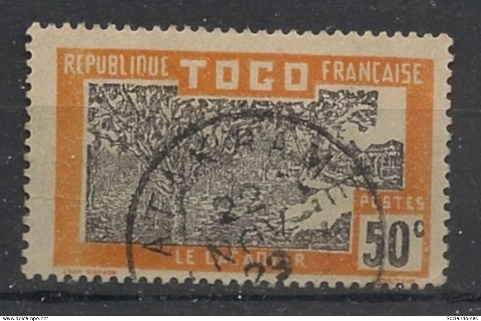 TOGO - 1924 - N°YT. 136 - Cacaoyer 50c Jaune-brun - Oblitéré / Used - Gebraucht